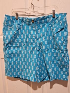 Kim Rogers Turquoise and White Floral Skirt
